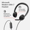 Microsoft Modern USB C On-Ear Stereo Headphones w/ Noise-Cancelling Microphone In-Line Controls Certified For Microsoft Teams product thumbnail 1