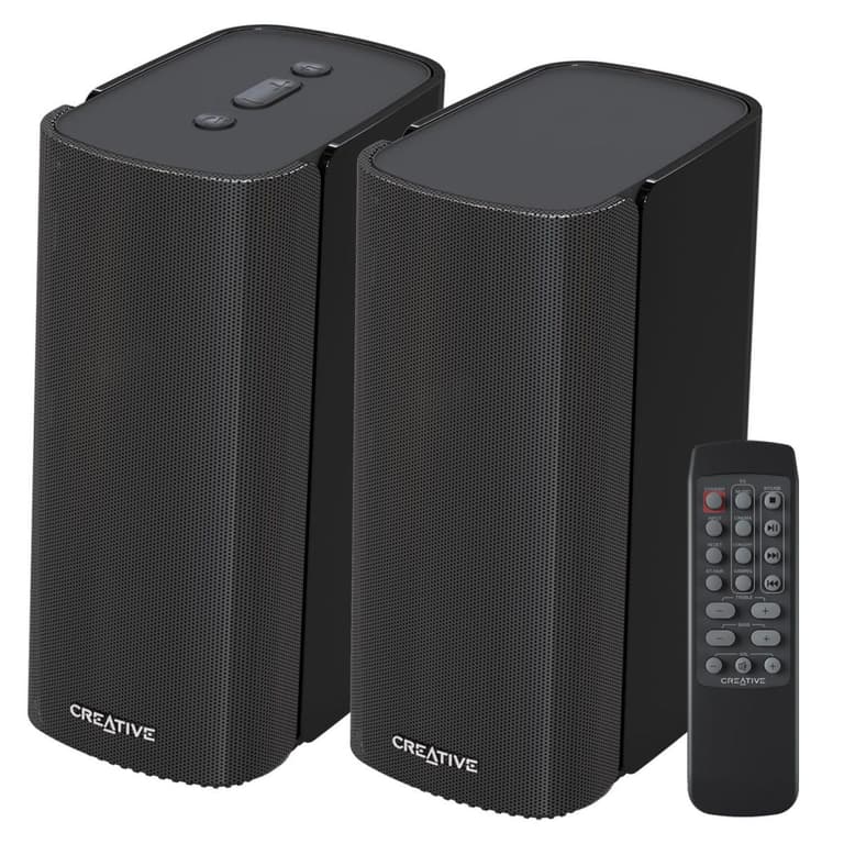 Creative T100 Hi-Fi up to 80W Peak Power w/ Bluetooth 5.0 Optical-in Wide Soundstage & Audio Clarity & Bass Control