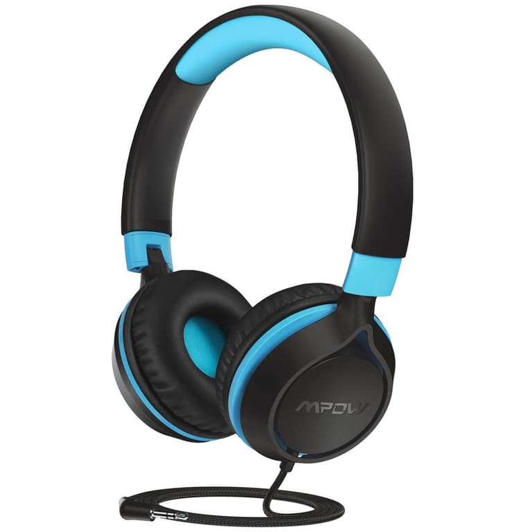Mpow CHE1 Kids Wired For Kids Volume Limit 94dB Foldable For Cellphones, Tablets, PC - Blue / Black