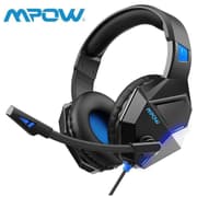 Mpow EG10 Wired Headset w/Noise Canceling For PC PS4 Xbox Switch , Black / Blue product image