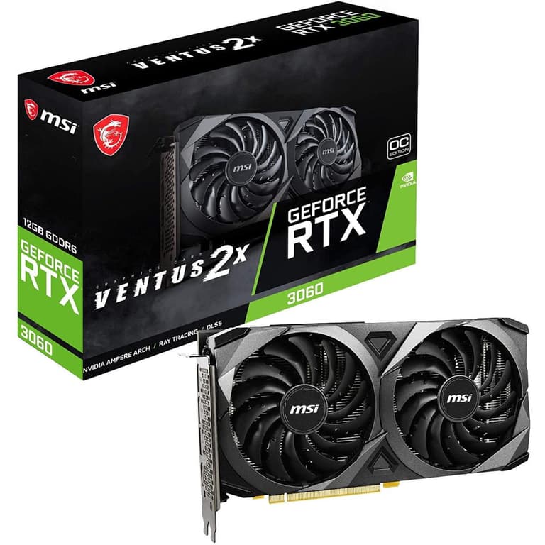 MSI GeForce RTX 3060 Ventus 2X 8GB GDDR6 192-bit OC Edition Graphic Card