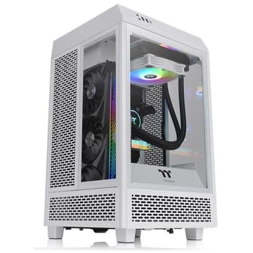 Thermaltake The Tower 100 Mini Tower Tempered Glass M-ITX Case - White
