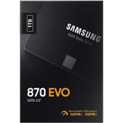 Samsung 870 EVO Series 1TB 2.5" SATA For Upgrade Desktop PC or Laptop For IT Pros, Creators, Everyday Users - Retail product image