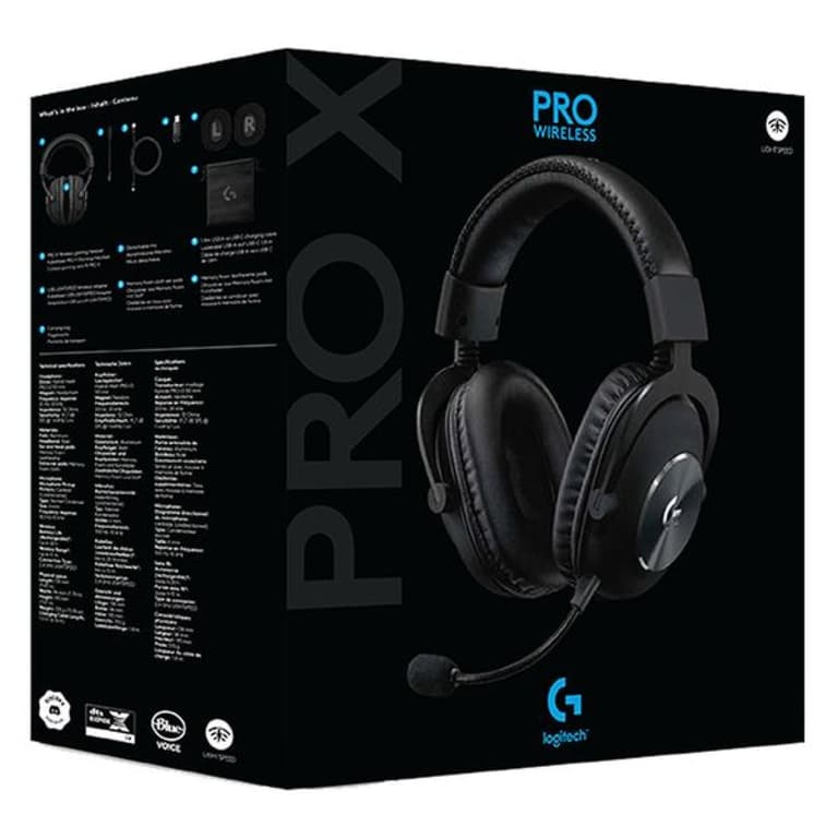 Logitech G PRO X Wireless Lightspeed w/Blue VO!CE Mic Filter PRO-G Drivers & DTS Headphone X 2.0