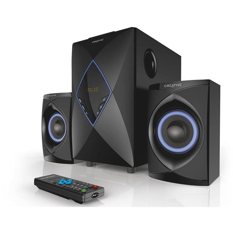 Creative SBS E2800 2.1 High Performance Home Entertainment System 50 Watts Wooden SubwooferUSB MP3 Player & FM - Black