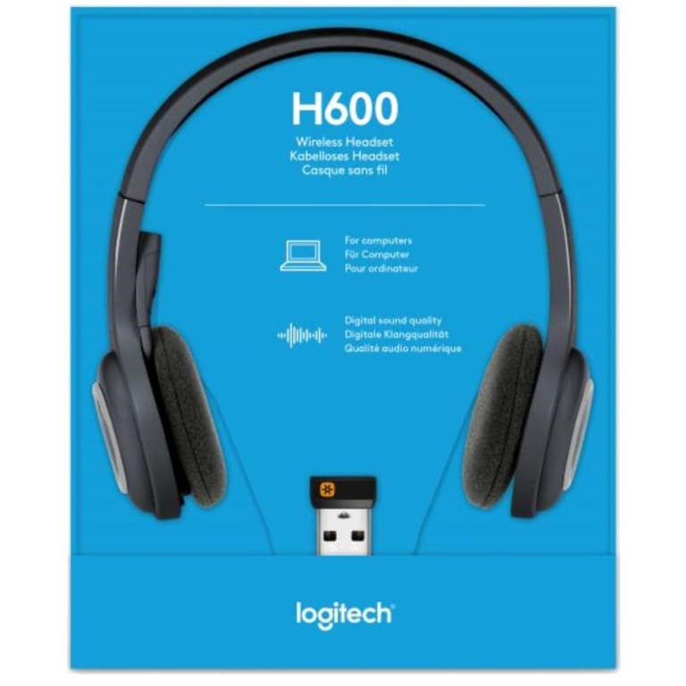 Logitech Over-The-Head Wireless Headset H600 USB - Black