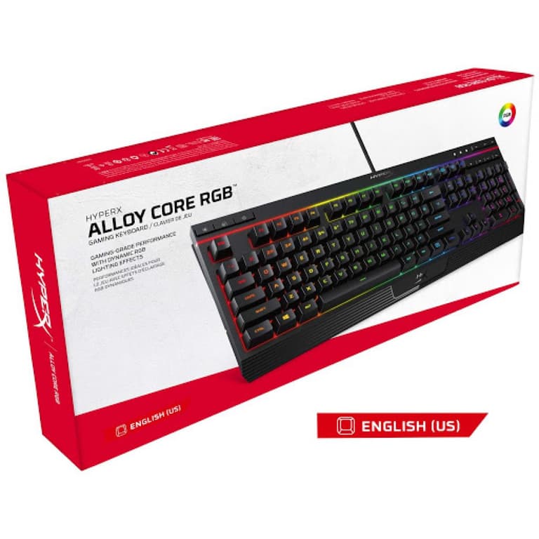 HyperX Alloy HX-KB5ME2-US Core RGB Membrane Gaming Keyboard