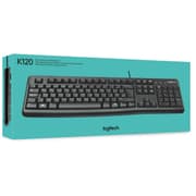 Logitech K120 Wired Keyboard for Windows, Plug and Play, Full-Size, Spill-Resistant, Curved Space Bar, Compatible with PC, Laptop - Black product image