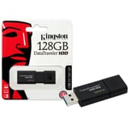 Kingston 128GB DataTraveler 100 Gen 3 USB 3.0 Drive (Black) product image