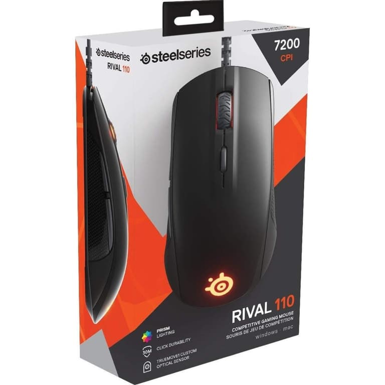 SteelSeries Rival 110 Gaming Mouse RGB Lightweight Design