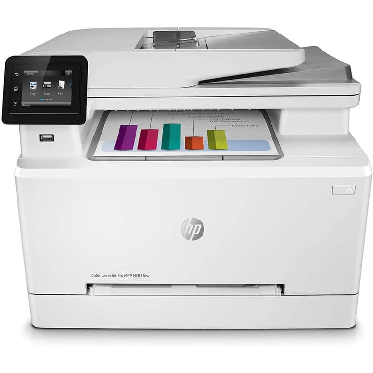 HP Color LaserJet Pro MFP M283FDW All-in-One Laser Printer Scan & Copy Duplex Printing Works with Alexa - White