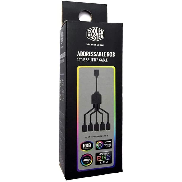 CM 1-to-5 Splitter 3-pin Addressable RGB For MasterFan/MasterLiquid ARGB