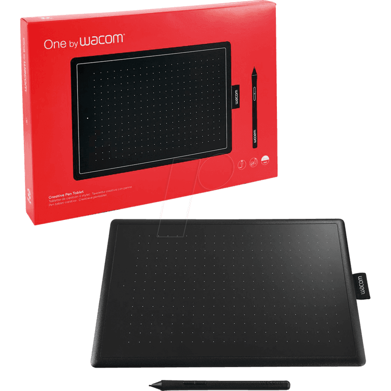 Wacom One by Wacom CTL-672-N Ideal for Work from Home & Remote Learning - Works With Chromebook (Medium) - Black
