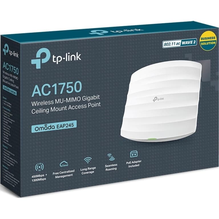 TP-Link Omada EAP245 AC1750 Wireless Access Point Gigabit Poe Powered