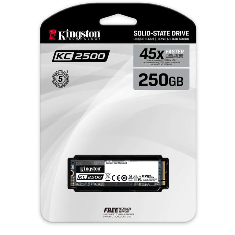 Kingston KC2500 250GB M.2 PCI Express NVMe 3.0 x4