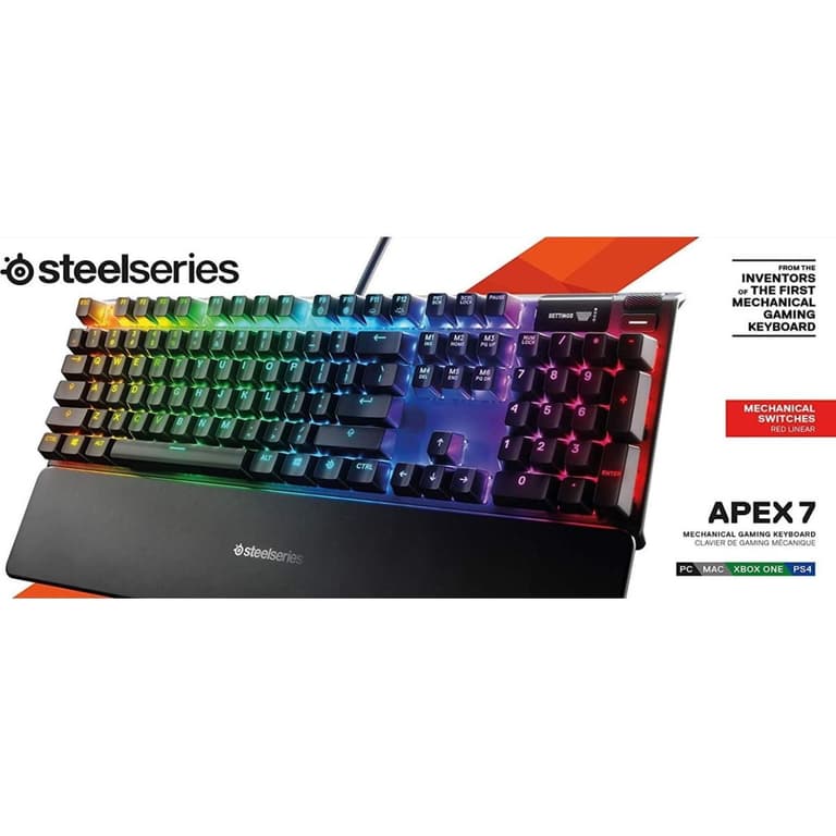 SteelSeries APEX 7 Mechanical Gaming Keyboard - Red Switch