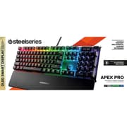 SteelSeries Apex Pro Mechanical Gaming Keyboard, Adjustable Actuation Switches, World’s Fastest Mechanical Keyboard, OLED Smart Display, RGB Backlit product image