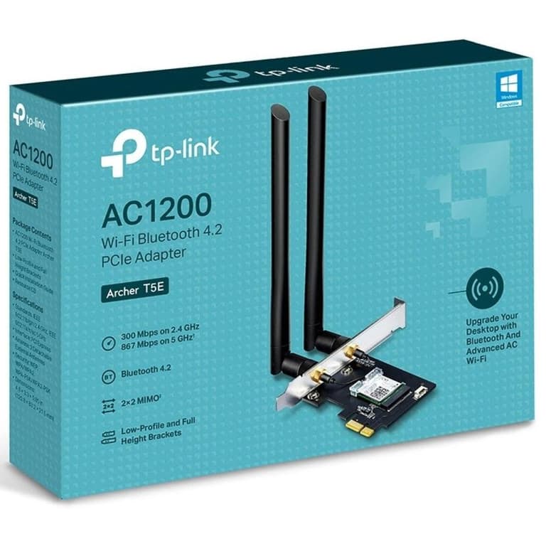 TP-Link Archer T5E AC1200 Dual Band Wireless PCIe & Bluetooth 4.2
