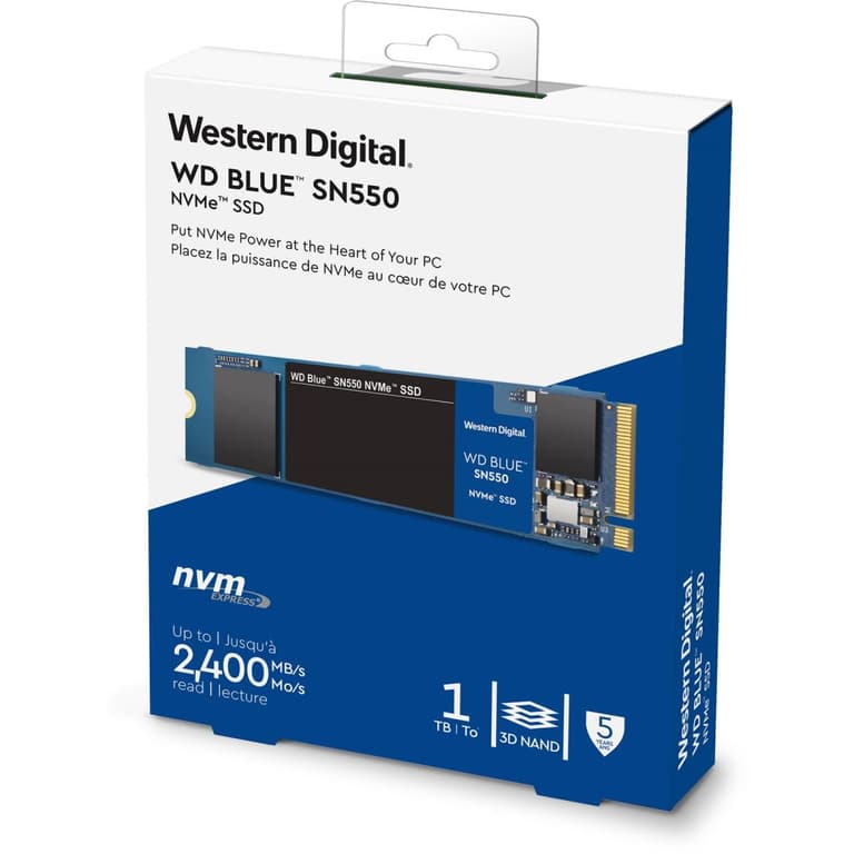 WD Blue SN550 NVMe M.2 2280 1TB PCI-Express 3.0 x4 3D NAND