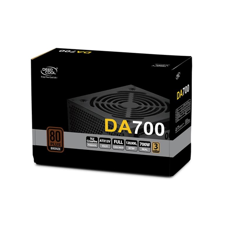 DeepCool DA700 700W 80+ Bronze ATX Power Supply Black