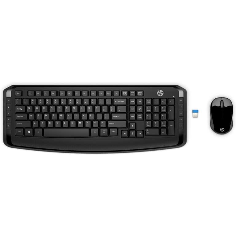 HP 300 Wireless Keyboard and Mouse Combo Arabic / English Layout - Black