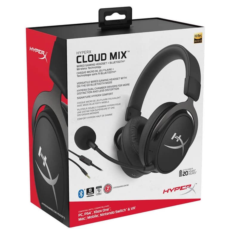 HyperX Cloud Mix Gaming Headset Wireless Bluetooth + Wired Option
