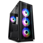 DeepCool MATREXX 50 Tempered Glass Side & Front Panel Gaming Case w/ 4x ARGB Fan - Black product image