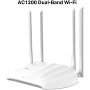 TP-Link TL-WA1201 AC1200 Wireless Gigabit Access Point Desktop Wi-Fi Bridge MU-MIMO & Beamforming Supports Multi-SSID/Client/Range Extender Mode 4 Fixed Antennas Passive PoE product image