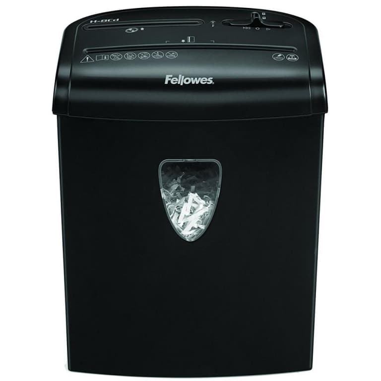Fellowes Powershred H-8C 8-Sheet Cross-Cut Home and Deskside Paper Shredder with Safety Lock