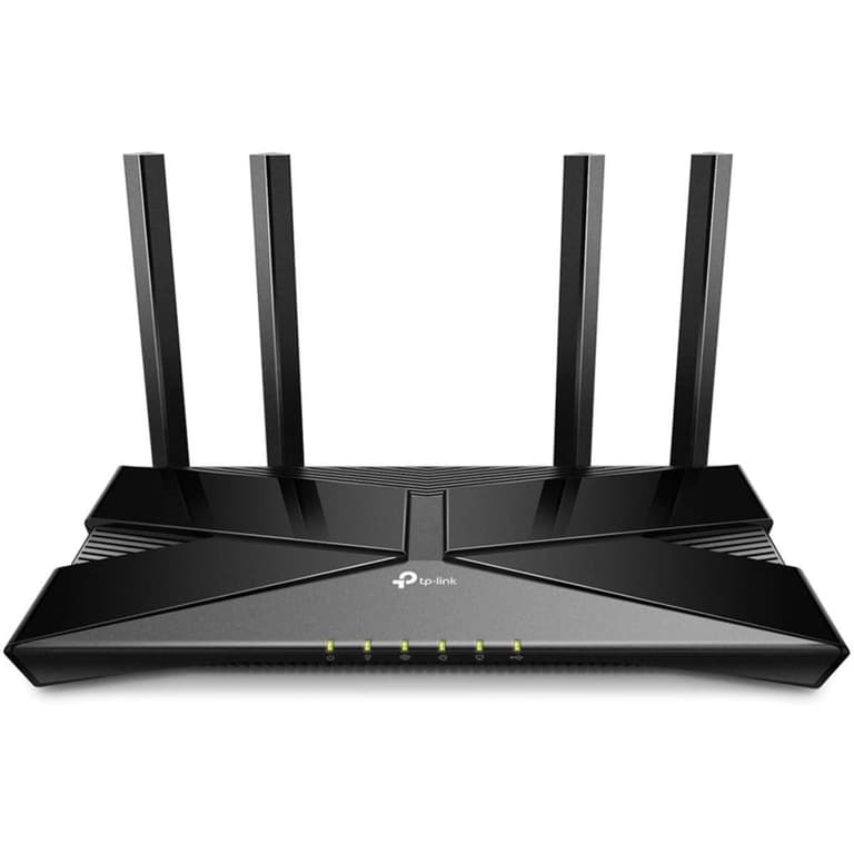 TP-Link Archer AX10 WiFi 6 AX1500 Smart Router Wi-Fi 6 (802.11ax) Up to 1501 Mb/s WiFi Speed Dual-Band 2.4 & 5GHz 4x Fixed High-Performance Antennas, 4x LAN Ports - Black