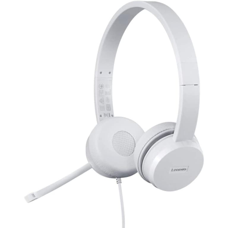 Lenovo 110 USB Headset Noise Canceling Adjustable Mic Long Cable Support Chromebook