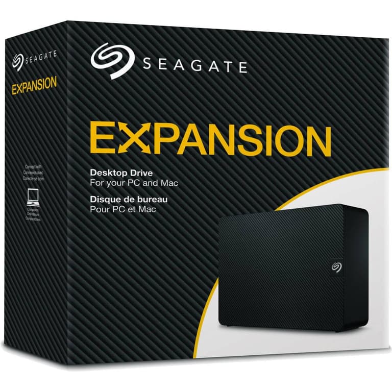 Seagate Expansion 16TB Desktop External HDD USB 3.0 for Windows & Mac - Black