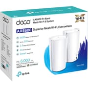 TP-Link Deco X90 AX6600 Deco Tri-Band WiFi 6 Mesh System - Covers up to 6000 Sq.Ft, Replaces Routers and Extenders, AI-Driven and Smart Antennas (2-Pack) product image