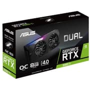 ASUS Dual NVIDIA GeForce RTX 3060 Ti OC Edition Axial-Tech Fan Design 0dB technology Graphics Card product image
