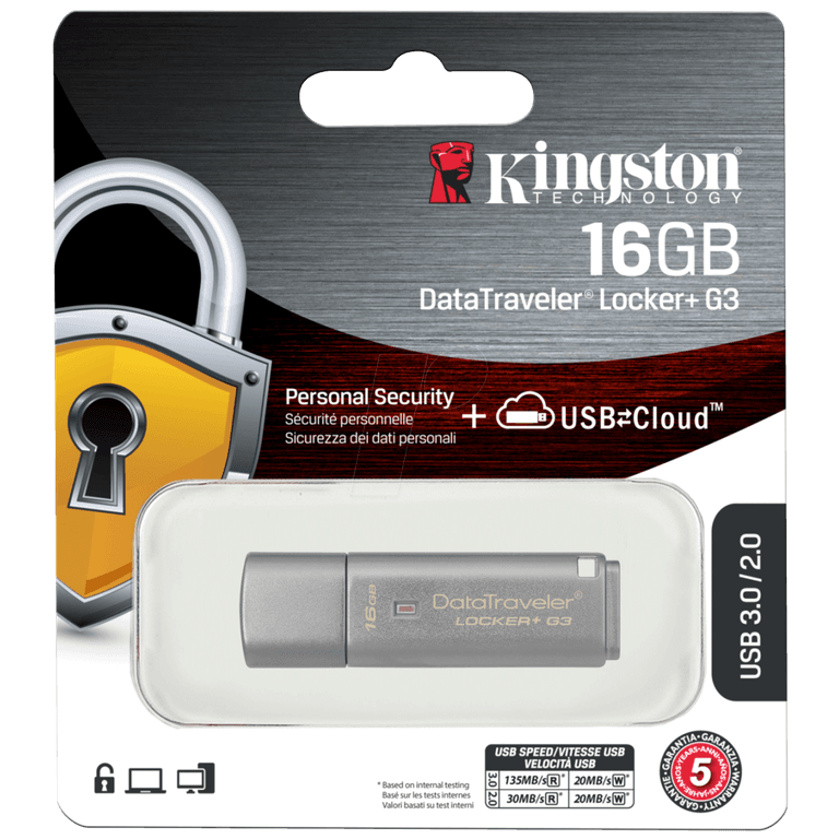 Kingston 16GB Data Traveler Locker + G3 Personal Security