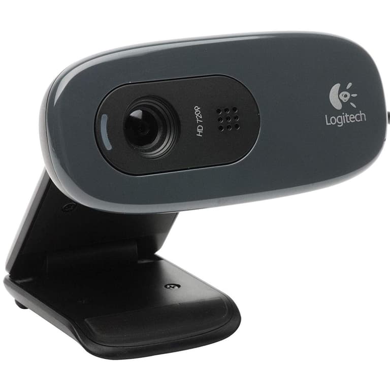 Logitech C270 HD Webcam 720p Widescreen HD Video Calling Light Correction Noise-Reducing Mic For Skype, FaceTime, Hangouts, WebEx - Black