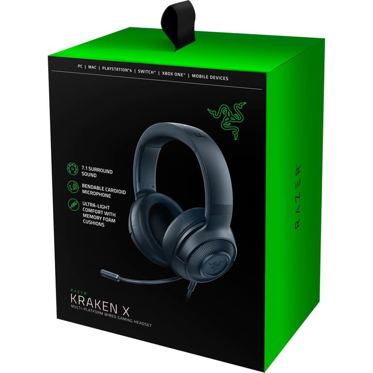 Razer Kraken X 7.1 Surround Sound Gaming Headset - Black
