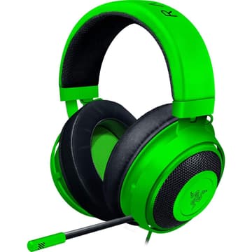 Razer Kraken Cross-Platform Wired 50mm Drivers Unidirectional Microphone 3.5 mm Cable with in-line Controls - - Green