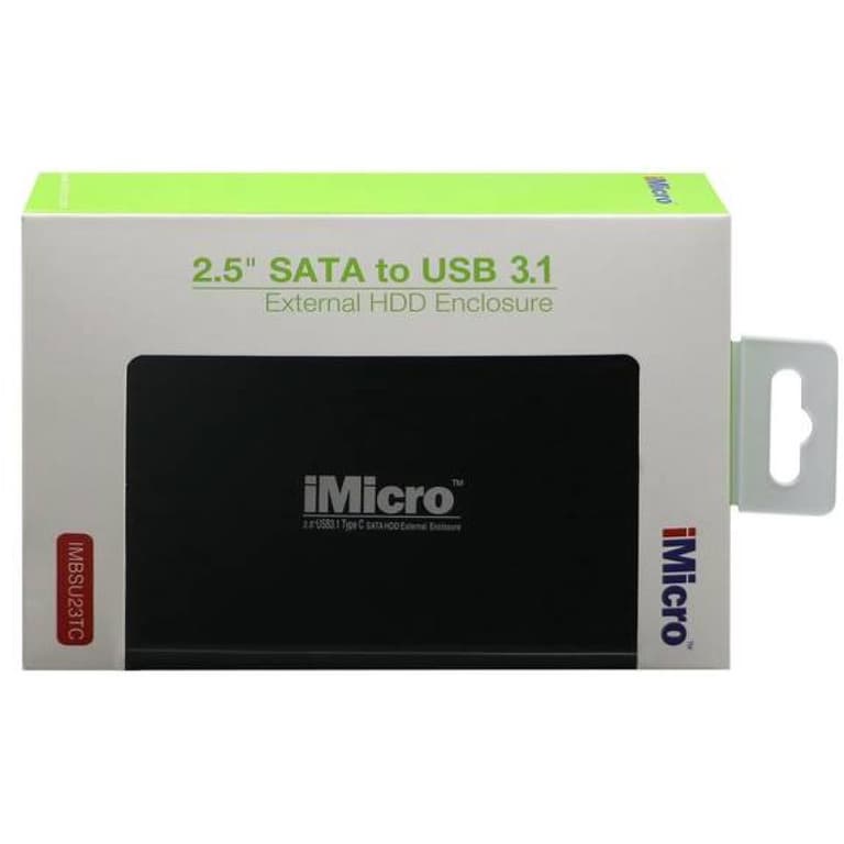 iMicro IMBSU23TC 2.5" SATA to USB 3.1 Type C (Black)