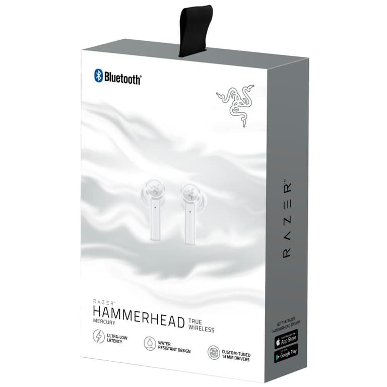 Razer Hammerhead True Wireless Bluetooth Earbuds Mercury White