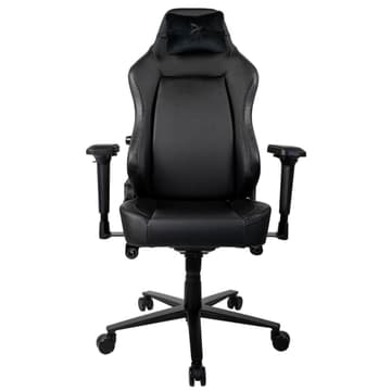 Arozzi Primo Premium PU Leather Gaming Chair Office Chair with Recliner Swivel Tilt Rocker Adjustable Height 4D Armrests Neck Pillow and Built-in Lumbar Adjustment - Black
