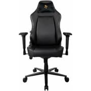 Arozzi Primo Premium PU Leather Gaming Chair Office Chair with Recliner Swivel Tilt Rocker Adjustable Height 4D Armrests Neck Pillow and Built-in Lumbar Adjustment - Black with Gold Accents product image