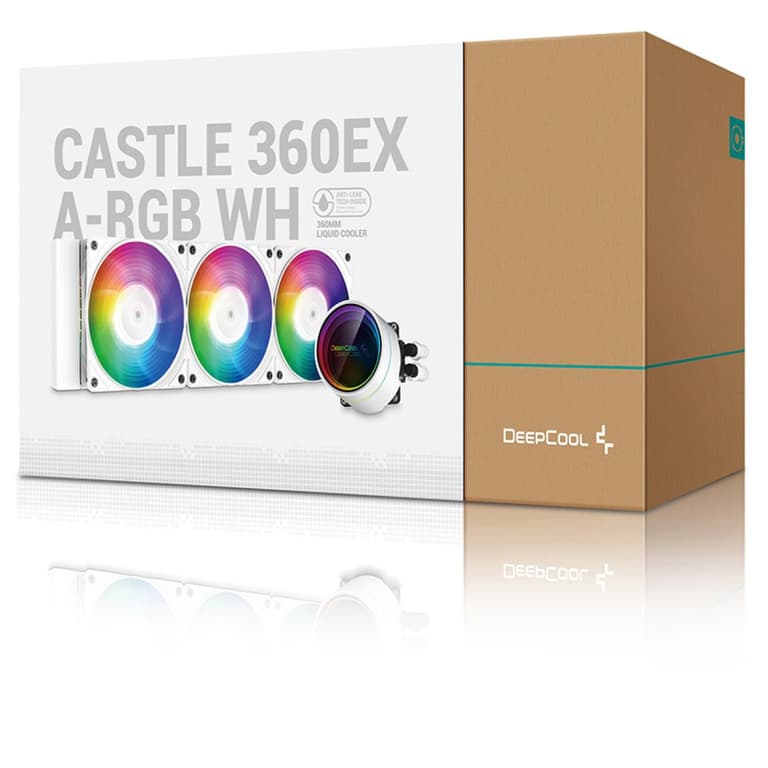 DEEPCOOL Castle 360EX A-RGB AIO Liquid Cooler Anti-Leak Technology - White