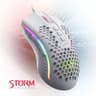 Redragon M808 Storm Lightweight RGB Gaming Mouse, 85g Ultralight Shell - 12,400 DPI Optical Sensor - 7 Programmable Buttons - Precise Registration - Super-Lite Cable - White product thumbnail 1
