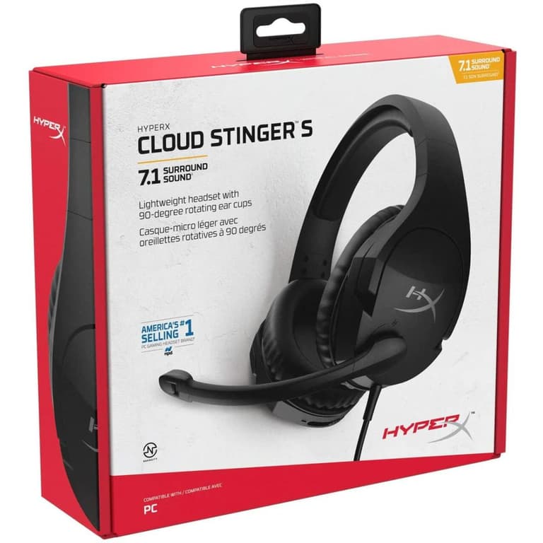 HyperX Cloud Stinger S Gaming Headset 7.1 Surround , Black