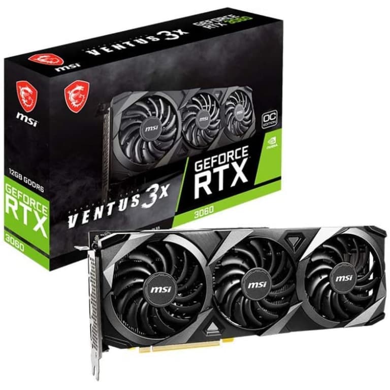 MSI GeForce RTX 3060 Ventus 3X OC 12GB GDDR6 192-bit Graphic Card