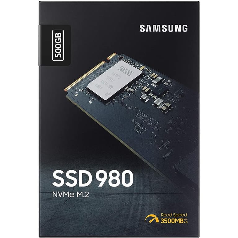 SAMSUNG 980 SSD 500GB PCle 3.0x4 NVMe M.2 2280 SSD Storage for PC, Laptops, Gaming Speeds of up-to 3,500MB/s