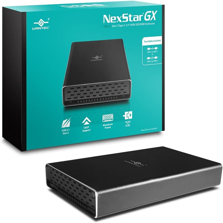 Vantec NexStar GX USB 3.1 Gen 2 Type-C 2.5 "SATA SSD / HDD Enclosure