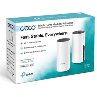 TP-Link Deco P9 AC1200+AV1000 Whole Home Hybrid Mesh Wi-Fi System Up To 4000 Sq ft Thick Wall Wi-Fi Booster Parental Controls (2- Pack)