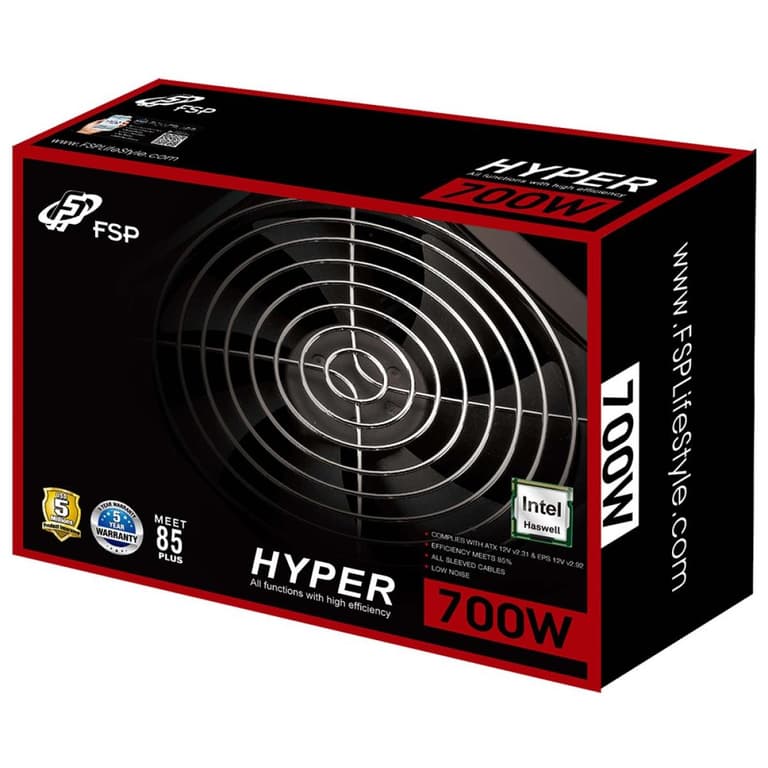 FSP HYBER S HP700S 700W 80+ ATX Power Supply Black